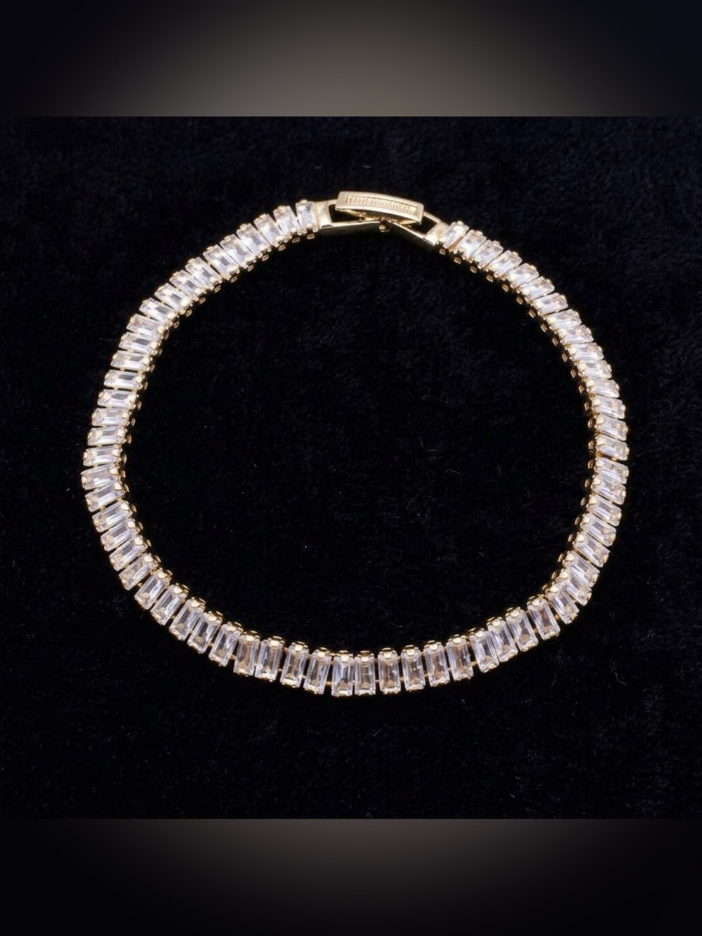 CZ Gold plated- Crystal Tennis Bracelet - Elegant Women Jewelry